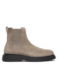 Calvin Klein Sztyblety Combat Ess Chelsea Boot Su YM0YM01372 Beżowy. Brązowe botki męskie Calvin Klein, bez wzorów, ze skóry, bez obcasa, bez zapięcia. Za 589.99 zł.