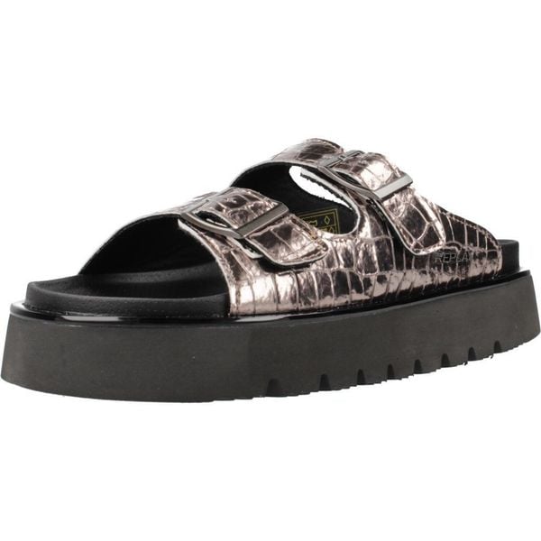 Sandały REPLAY MUDDY COCCO Brąz. Brązowe sandały damskie Replay, bez wzorów, z syntetyku, bez obcasa, bez zapięcia. Za 403.99 zł.