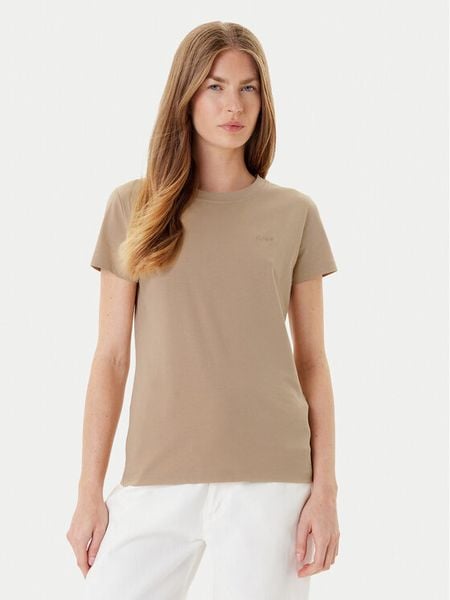 BOSS T-Shirt C_Esogo_1 50506973 Beżowy Slim Fit. Brązowe t-shirty damskie Boss, xl, bez wzorów, z bawełny, bez kołnierzyka, bez ramiączek. Za 119.99 zł.