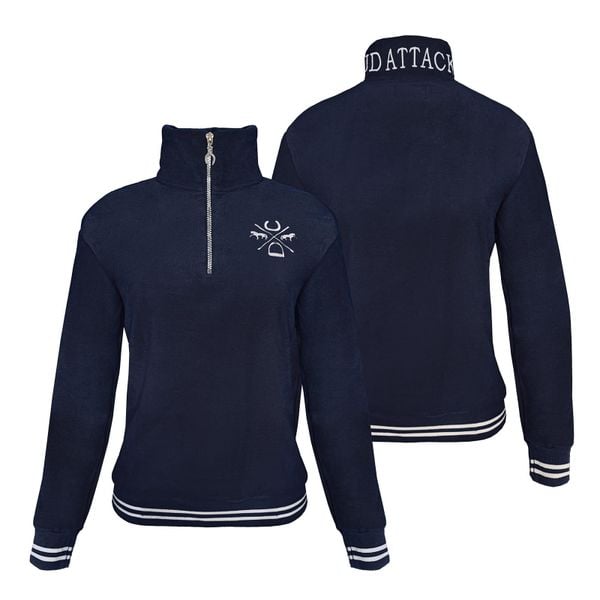 Bluza polarowa JD ATTACK Maya. Niebieskie bluzy damskie JD ATTACK, bez wzorów, z polaru, sportowe, bez ramiączek, bez kaptura. Za 239.00 zł.