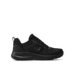 Buty sportowe Skechers Bountiful czarne do fitness. Czarne obuwie sportowe damskie Skechers, bez wzorów, z syntetyku, bez zapięcia, na fitness i siłownię. Za 189.07 zł.