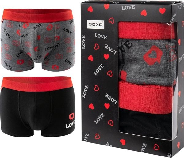 Soxo Bokserki 2 PAK SOXO na prezent dla Niego bawełniane M. Bokserki męskie Soxo, bez wzorów, z bawełny. Za 69.99 zł.