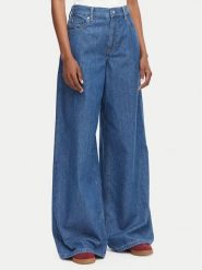 Tommy Hilfiger Jeansy 70'S WW0WW52156 Niebieski Wide Leg. Niebieskie jeansy damskie Tommy Hilfiger, bez wzorów, z bawełny. Za 529.99 zł.