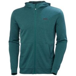 Bluza z kapturem i zamkiem błyskawicznym Helly Hansen HH Lifa Tech Lite. Zielone bluzy męskie Helly Hansen, m, bez wzorów, bez ramiączek, z kapturem. Za 429.50 zł.