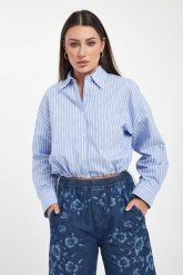 Koszula damska w paski Cammie PINKO. Koszule damskie Pinko, bez wzorów, bez kołnierzyka, bez ramiączek. Za 1,059.00 zł.