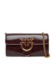 PINKO Torebka Love One Wallet C PE25 PLTT 100062 A1UV Bordowy. Czerwone torebki do ręki damskie Pinko, bez wzorów, ze skóry, bez dodatków. Za 689.99 zł.