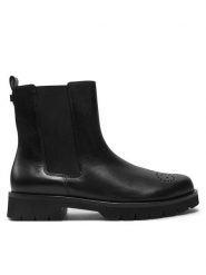 HÖGL Botki Robin 8-101533 Czarny. Czarne botki damskie HÖGL, bez wzorów, ze skóry, bez obcasa, na płaskiej podeszwie, bez zapięcia. Za 809.99 zł.