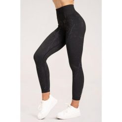 Legginsy fitness damskie Gym Glamour marble. Czarne legginsy damskie GYM GLAMOUR, bez wzorów. Za 159.99 zł.