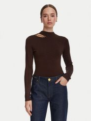 Marciano Guess Sweter G6YR07 Z1060 Brązowy Slim Fit. Brązowe swetry nierozpinane damskie Marciano Guess, m, z aplikacjami, z wiskozy, bez kołnierzyka, bez ramiączek. Za 589.99 zł.
