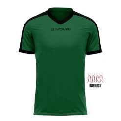 Koszulka piłkarska dla dorosłych Givova Revolution Interlock. Czarne bluzki damskie Givova, bez wzorów, sportowe, bez kołnierzyka, bez ramiączek. Za 159.99 zł.