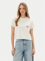 Volcom T-Shirt Pocket Dial B3512500 Écru Boxy Fit. T-shirty damskie Volcom, l, bez wzorów, z bawełny, bez kołnierzyka, bez ramiączek. Za 89.99 zł.