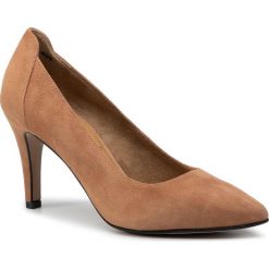 Szpilki TAMARIS - 1-22445-23 Antelope Suede 376. Brązowe szpilki damskie Tamaris, bez wzorów, z materiału, bez obcasa, na obcasie, bez zapięcia. Za 229.00 zł.