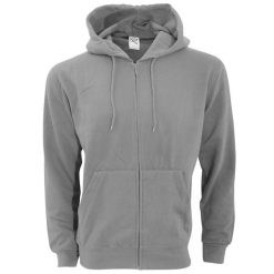 Męska Gładka Bluza Sportowa Z Kapturem Na Zamek. Szare bluzy sportowe męskie SG, m, bez wzorów, z kapturem. Za 134.99 zł.
