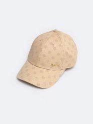 Czapka damska z daszkiem z monogramem beżowa Luisa 801. Brązowe czapki damskie BIG STAR, bez wzorów, z materiału, eleganckie. W wyprzedaży za 79.99 zł.