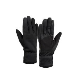 Rękawice trekkingowe Ws Finger. Czarne rękawiczki damskie Salewa, bez wzorów, z gore-texu. W wyprzedaży za 222.45 zł.