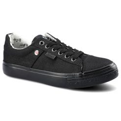 Czarne Trampki Lee Cooper Damskie Lekkie Półbuty. Czarne trampki i tenisówki damskie Lee Cooper, bez wzorów, z materiału, bez zapięcia. Za 89.99 zł.