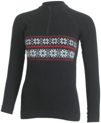 Damska bluza merino WIGI. Czarne bluzy damskie LASTING, xl, bez wzorów, z dzianiny, bez ramiączek, bez kaptura. Za 519.00 zł.