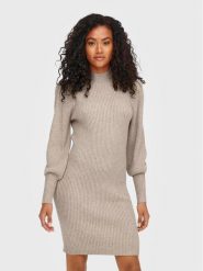 ONLY Sukienka dzianinowa Katia 15232502 Beżowy Comfort Fit. Brązowe sukienki damskie ONLY, s, bez wzorów, z dzianiny, bez kołnierzyka, bez ramiączek. Za 159.99 zł.