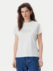 Napapijri T-Shirt NP0A4IP1 Biały Regular Fit. Białe t-shirty damskie Napapijri, xl, bez wzorów, z bawełny, bez kołnierzyka, bez ramiączek. Za 109.99 zł.