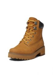 Trapery damskie, Timberland Carnaby Cool 6 In Boot. Brązowe trapery damskie Timberland, z materiału, bez zapięcia. Za 549.99 zł.
