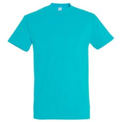 Koszulka Unisex Dla Dorosłych Z Bawełny Imperial Ringspun. Fioletowe bluzki damskie SOL'S, s, bez wzorów, z bawełny, sportowe, bez kołnierzyka, bez ramiączek. Za 42.99 zł.