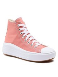 Converse Trampki Chuck Taylor All Star Move A06136C Różowy. Czerwone obuwie sportowe damskie Converse, bez wzorów, z materiału, bez zapięcia. Za 419.99 zł.
