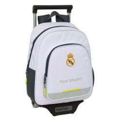 Plecak szkolny Real Madrid C.F. Poliester 600D. Białe plecaki męskie REAL MADRID, bez wzorów, z poliesteru. Za 298.40 zł.