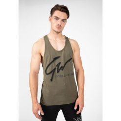Tank Top fitness męski Gorilla Wear Evansville. Zielone koszulki sportowe męskie GORILLA WEAR, m, bez wzorów, bez ramiączek, na fitness i siłownię. Za 149.00 zł.
