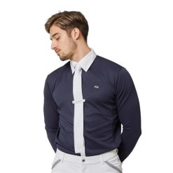 Koszula jeździecka z długim rękawem Premier Equine Giulio. Białe koszule męskie PREMIER EQUINE, xl, bez wzorów, z materiału, eleganckie, bez kołnierzyka, bez ramiączek. Za 372.50 zł.