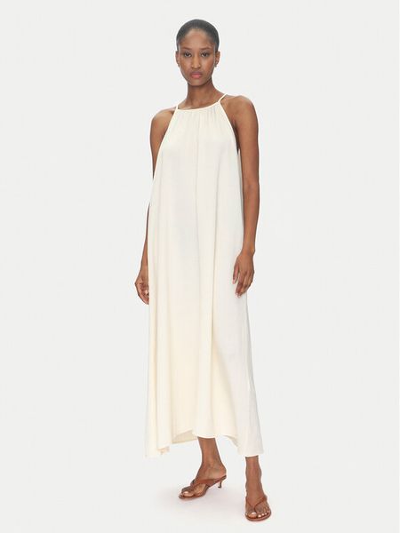 ViCOLO Sukienka letnia Abito TD0757 Écru Regular Fit. Sukienki damskie ViCOLO, na lato, l, bez wzorów, z wiskozy, bez kołnierzyka, bez ramiączek. Za 249.99 zł.