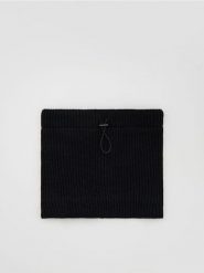 Komin ze ściągaczem - czarny. Czarne szaliki męskie Reserved, bez wzorów. Za 79.99 zł.