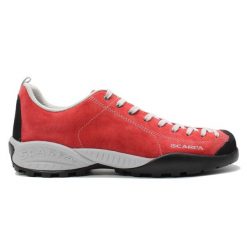 Buty trekkingowe damskie Scarpa Mojito. Czerwone obuwie trekkingowe damskie Scarpa, ze skóry, bez zapięcia. Za 851.00 zł.