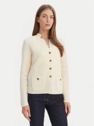 Luisa Spagnoli Kardigan Maranta 100360 Écru Regular Fit. Kardigany damskie Luisa Spagnoli, l, bez wzorów, z wełny, bez kołnierzyka. Za 1,749.00 zł.