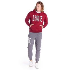 Leone 1947 Apparel Bluzy z kapturem męskie. Czerwone bluzy męskie LEONE 1947 APPAREL, m, bez wzorów, z bawełny, z kapturem, na fitness i siłownię. Za 147.31 zł.