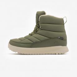Buty turystyczne damskie Quechua NH500 wodoodporne. Zielone obuwie trekkingowe damskie QUECHUA, z materiału, bez zapięcia. Za 179.99 zł.
