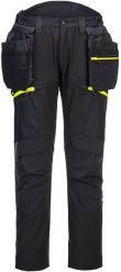Portwest - Spodnie softshell DX4 z odpinanymi kieszeniami kaburowymi całe granatowe 40. Spodnie sportowe męskie Portwest, m, bez wzorów, z softshellu. Za 337.85 zł.