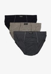 Wielokolorowe 3-Pack Majtki Bawełniane Slipy Derisya. Slipki męskie Born2be, l, bez wzorów, z bawełny. Za 29.99 zł.