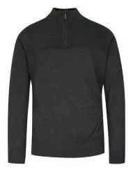 Sweter Popielaty Męski, Góra Zapinana na Zamek, z Wysoką Stójką -BRAVE SOUL. Szare swetry męskie Brave Soul, m, bez wzorów, z bawełny, klasyczne, bez kołnierzyka, bez ramiączek. Za 89.00 zł.