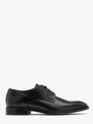 Czarne, wizytowe półbuty męskie RICO. Czarne buty wizytowe męskie Ryłko, bez wzorów, ze skóry, bez obcasa, bez zapięcia. Za 429.99 zł.