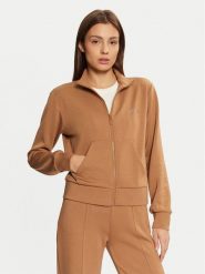 Guess Bluza V5RQ17 KCOB2 Brązowy Regular Fit. Brązowe bluzy damskie Guess, m, z aplikacjami, z syntetyku, bez ramiączek, bez kaptura. Za 219.99 zł.