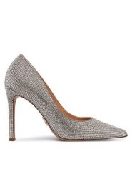 Steve Madden Szpilki Thrive-R SM11004880 Srebrny. Szare szpilki damskie Steve Madden, bez wzorów, z materiału, bez obcasa, na szpilce, bez zapięcia. Za 599.99 zł.