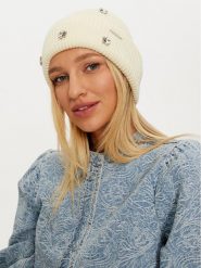 Guess Czapka AW5198 POL01 Écru. Czapki damskie Guess, na zimę, z aplikacjami, z materiału. Za 239.99 zł.