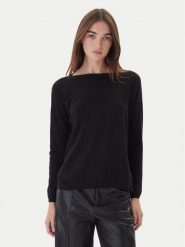 Kontatto Sweter 3M0800C Czarny Regular Fit. Czarne swetry nierozpinane damskie Kontatto, m, bez wzorów, z syntetyku, bez kołnierzyka, bez ramiączek. Za 259.99 zł.
