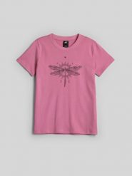 4F T-shirt regular z nadrukiem damski - różowy XS. Czerwone t-shirty damskie 4F, m, bez wzorów, z bawełny, klasyczne, bez kołnierzyka, bez ramiączek. Za 59.99 zł.