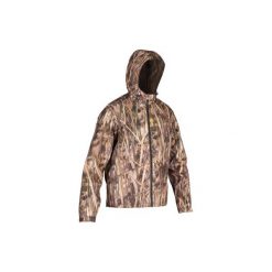 Kurtka myśliwska 100 WTP camo. Zielone kurtki sportowe męskie SOLOGNAC, m, bez wzorów, z materiału, bez kaptura. Za 199.99 zł.