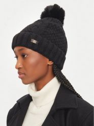 Puccini Czapka CZ2411 Czarny. Czarne czapki damskie Puccini, na zimę, bez wzorów, z materiału. Za 99.99 zł.