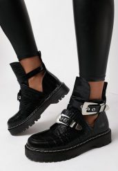 Czarne Botki Meliphite. Czarne botki damskie Born2be, bez wzorów, boho, przed kolano, bez obcasa, na płaskiej podeszwie, bez zapięcia. Za 139.99 zł.