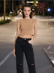 Jeansy mom - czarny. Czarne jeansy damskie Sinsay, bez wzorów, z bawełny. Za 69.99 zł.