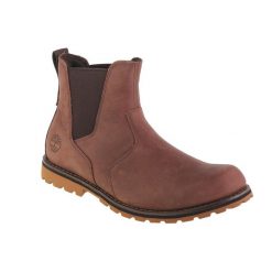 Buty do chodzenia zimowe męskie, Timberland Attleboro PT Chelsea. Brązowe buty sportowe męskie Timberland, na zimę, bez wzorów, bez zapięcia, trekkingowe. Za 549.99 zł.