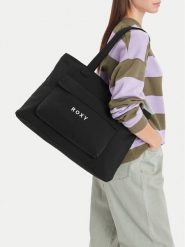 Roxy Torebka WBEOHP-ROXY-MZ-005-10 Czarny. Czarne shopperki damskie Roxy, bez wzorów, z materiału, bez dodatków. Za 79.99 zł.